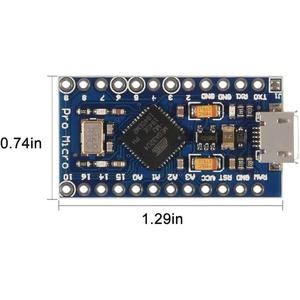 Pro Micro ATmega32U4 5V/16MHz Module Board, Replace with ATmega328 Pro Mini Compatible with with 2 Row Pin <strong>Header</strong> - Product Image 3