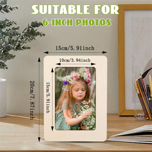 Tự làm thủ công bằng gỗ sơn khung ảnh bằng gỗ khung ảnh gỗ chưa hoàn thành khung ảnh cho quà tặng - Product Image 3