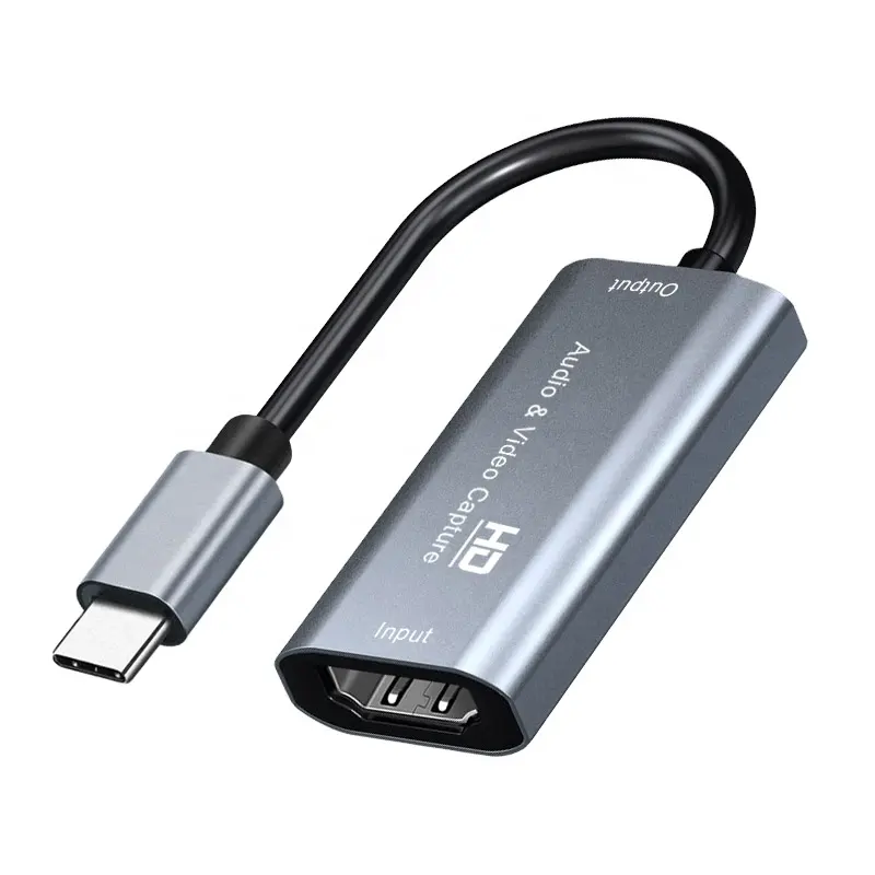 Tarjeta de captura de Audio y vídeo, HDMI a tipo C, grabación 4K, 60Hz, 1080P, HDMI a USB-C, captura de vídeo para transmisión en vivo