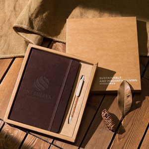 Grosir Set hadiah item Notebook bisnis promosi hadiah Notebook beludru Belanda mudah terurai kustom hadiah untuk kantor - Product Image 1