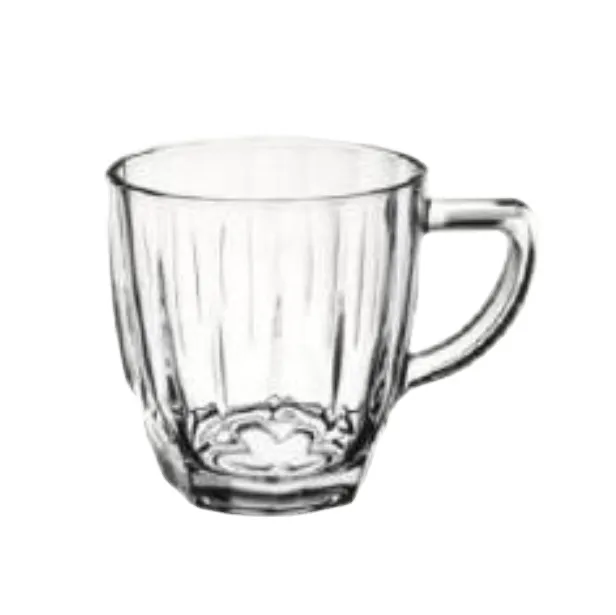 Haushalts waren 250ml Klarglas Tee tasse mit Griff 25CL Milch kaffeetasse 9oz Taza De Vidrio De Cafe China Glaswaren fabrik