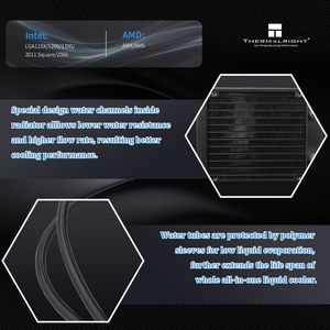 Thermalright Aqua Elite 120 V3 sıvı CPU soğutucu PWM ARGB Fan S-FDB rulmanlar alüminyum su soğutmalı oyun konsolu bilgisayar soğ - Product Image 3