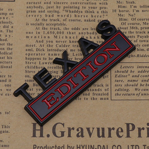 Wholesale 8*2.8CM TEXAS EDITION Car Modification Metal Emblems Auto Personalized Decoration Stickers Customized Service Accepted - Product Image 4