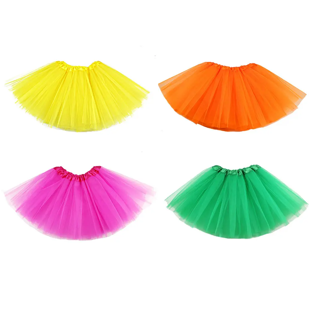 Vendita calda ragazze balletto danza Tutu gonna tinta unita donna 3 strati Tulle Tutu a buon mercato adulto Tutu