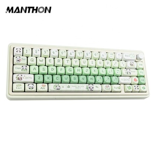 140キー/セットキーボードキーキャップPBTアニメパンダキーキャップメカニカルゲームキーボード用カスタムSOAプロファイルグリーンMACキーキャップ - Product Image 1