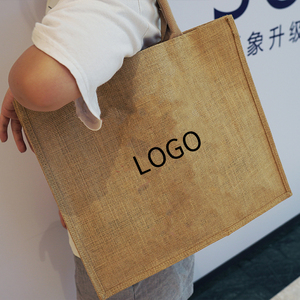 Tùy Chỉnh In Sinh Thái Thân Thiện Với Bán Buôn Đay Túi Chắp Vá Vải Cotton Linen Đay Vải Bố Túi Đay Túi Tote - Product Image 5