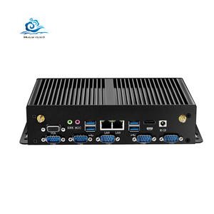 HLY J1900 Dual Gigabit Ethernet WiFi RS232 RS485 8USB 3G/4G LTE Linux Barebone Lüfter loser Industrie computer Mini-Desktop-PC - Product Image 1
