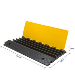 4 kanallı açık araç hız kontrol hız Bump koruyucu kauçuk elektrik kablosu rampa PVC kapak güvenlik karayolu hız kambur - Product Image 1