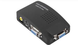 Convertidor compuesto de vídeo AV a VGA RCA s-video Adaptador de señal Switch Box TV a PC