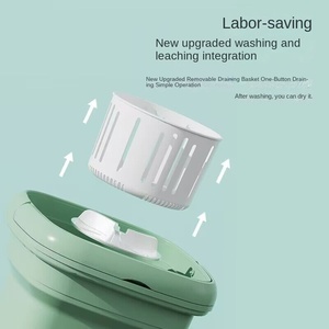 Student Mini Small <strong>Automatic</strong> Folding Washing Machine Cleaning Underwear Sock Washing Machine Washing Dual-<strong>Use</strong> Fabulous Laundry M - Product Image 4