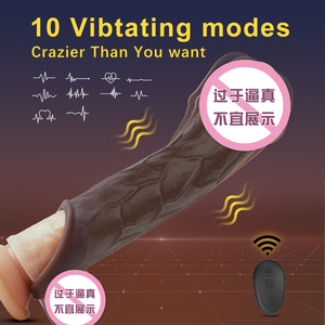 Silicone Nam Dương Vật Extender rung dildo bao cao su điều khiển từ xa đồ chơi tình dục cho nam giới tái sử dụng TPE dildos - Product Image 3
