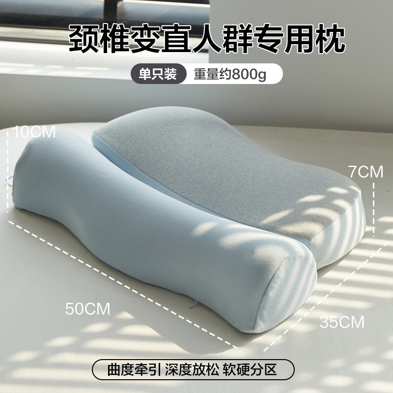 Almohada de Tracción de Espuma Viscoelástica de Terciopelo Alemán (Paquete Individual) - Azul