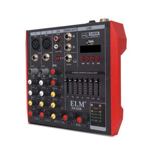 Professional 4-Channel Mini Audio Console <strong>Mixer</strong> 48V Phantom Power Interface Controller for PC Recording Stage Sound <strong>Pro</strong> Console