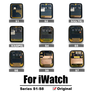 Apple için Lcd cam Oca dokunmatik ekran değiştirme izle iWatch serisi 7 8 S7 LCD ekran ön cam Lens paneli OCA tutkal ile - Product Image 4