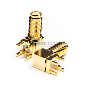 SMA Conector เสื้อแจ็คเก็ตปลายตัวเมียมุมขวา 90 องศาสําหรับการติดตั้ง PCB - Product Image 5