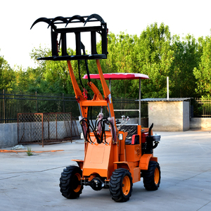 800 किलोग्राम मिनी इलेक्ट्रिक फार्म डीजल व्हील लोडर नई ऊर्जा ड्राइव हाइड्रोलिक बैकहोए लोडर 1 साल की वारंटी बाल्टी के साथ - Product Image 3