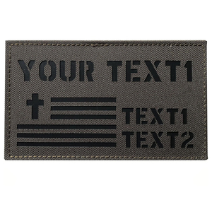 Parches de panel de identificación táctica personalizados infrarrojos reflectantes corte láser tipo de sangre indicativo US American IR bandera parche corazón bordado - Product Image 6