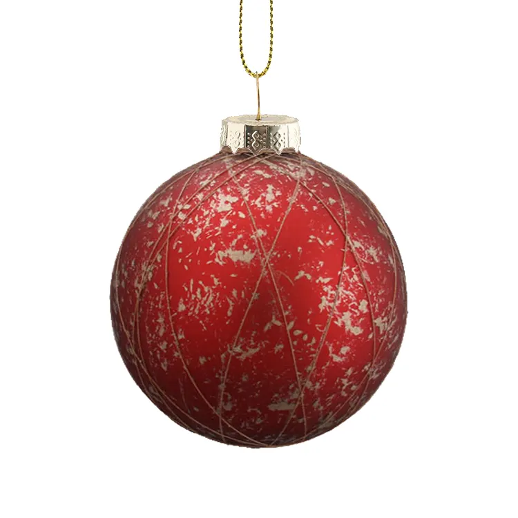 Bola colgante de cristal para árbol de Navidad, para decoración de Navidad, 2021