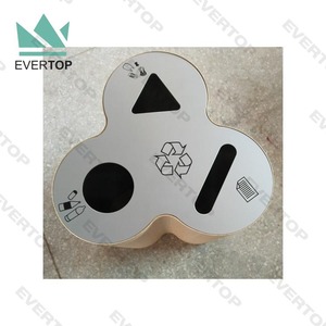 SD-53 Wood Pattern Indoor Outdoor <span class=keywords><strong>Sorting</strong></span> Trash pode lixo Lixo Lixo Reciclar o lixo pode <span class=keywords><strong>Bin</strong></span> Triple Sort Reciclagem 3 Stream