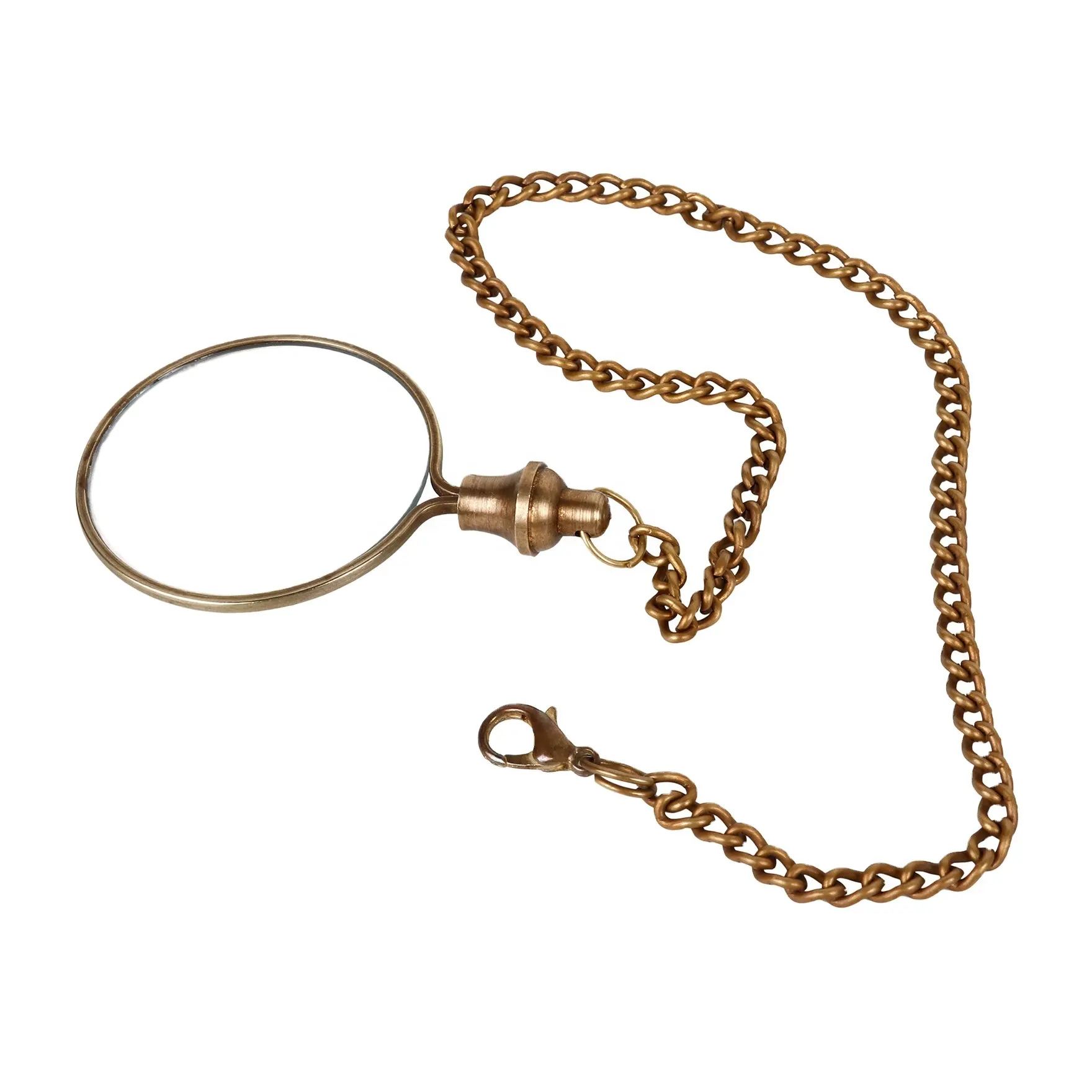 Antike Tasche Messing kette Lupe antikes Design meist verkaufte Lupe mit goldener Kette zum Verkauf