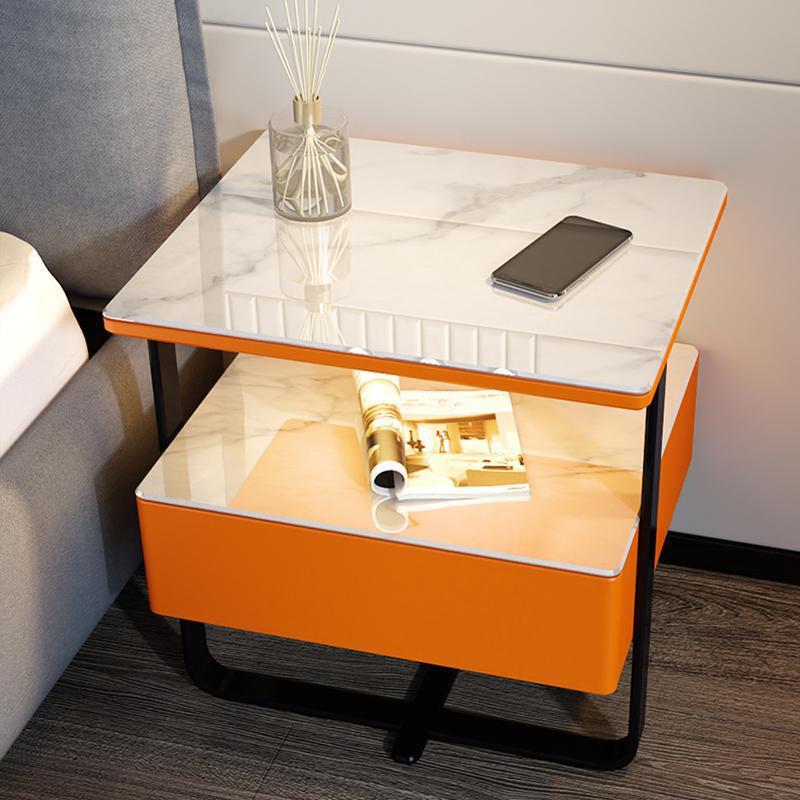 Plaque double roche orange-rouge