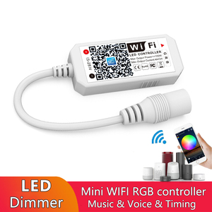 Смарт DC 12-24 В 100 Вт светодиодный Wi-Fi контроллер RGB 3-канальный PWM-сигнал Диммер приложение голосовой таймер управление музыкой для цветных ламп - Product Image 2
