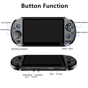 X12 Twin Joystick <strong>Game</strong> Console With <strong>5.1</strong>\&quot; Large Screen 8G Nostalgia PSP Handheld Arcade Built-in Battery New