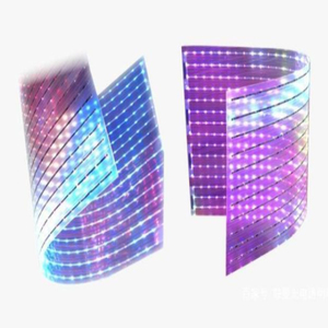 หน้าจอฟิล์ม LED ใส PH4-8 P6.5หน้าจอแสดงผลแบบฟิล์มบางหน้าจอ LED ยืดหยุ่นได้ติดผนังสำหรับวิดีโอ - Product Image 2