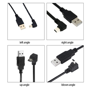 1m 2m 3m 5m 90度L向上倾斜右左角USB至迷你B 5针USB数据充电器电缆，用于相机GPS硬盘驱动器 - Product Image 2