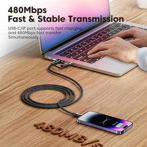 สายชาร์จเร็วแบบ2 in 1 toocki 20W 100W จอแสดงผลดิจิตอลแบบ2อิน1สำหรับ IP Type-C - Product Image 6