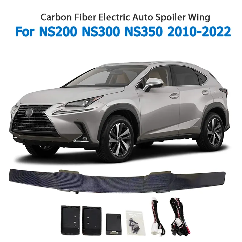 แก้ไขใหม่ไฟฟ้าด้วยไฟเบรคคาร์บอนไฟเบอร์ด้านหลังรถด้านหลังหางสปอยเลอร์สำหรับ Lexus NS200 NS300 NS350 2010-2022