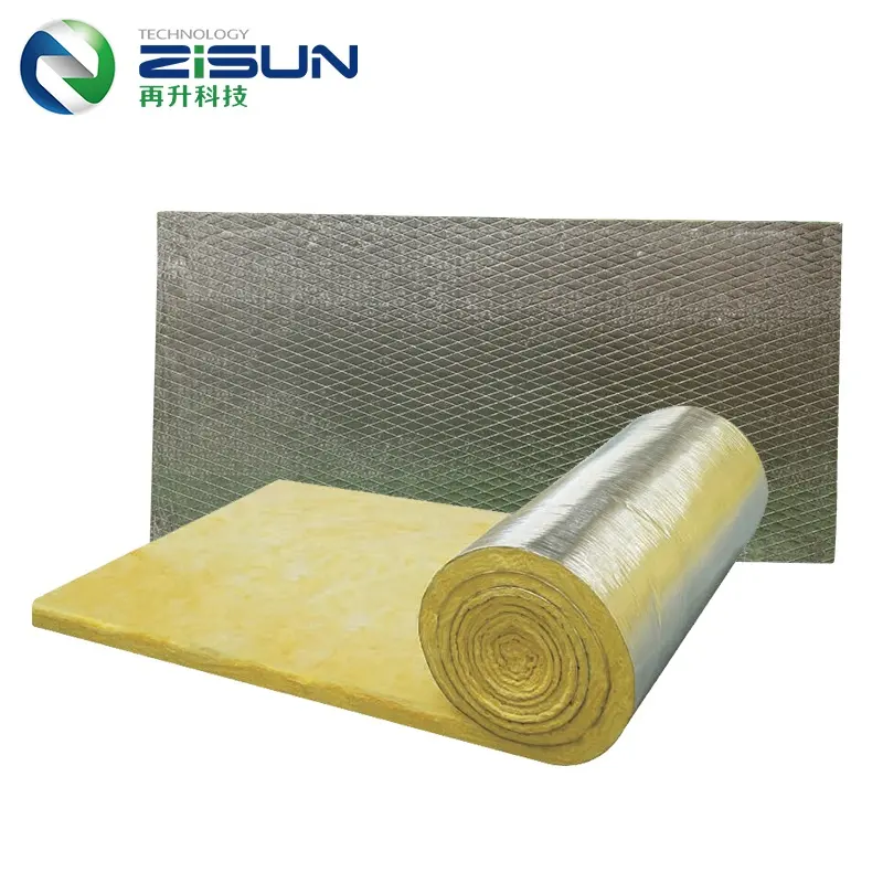 0.035W/mK Wall or roof thermal Insulation with aluminum foil veneer glass wool blanket or roll or fiberglass wool coil felt