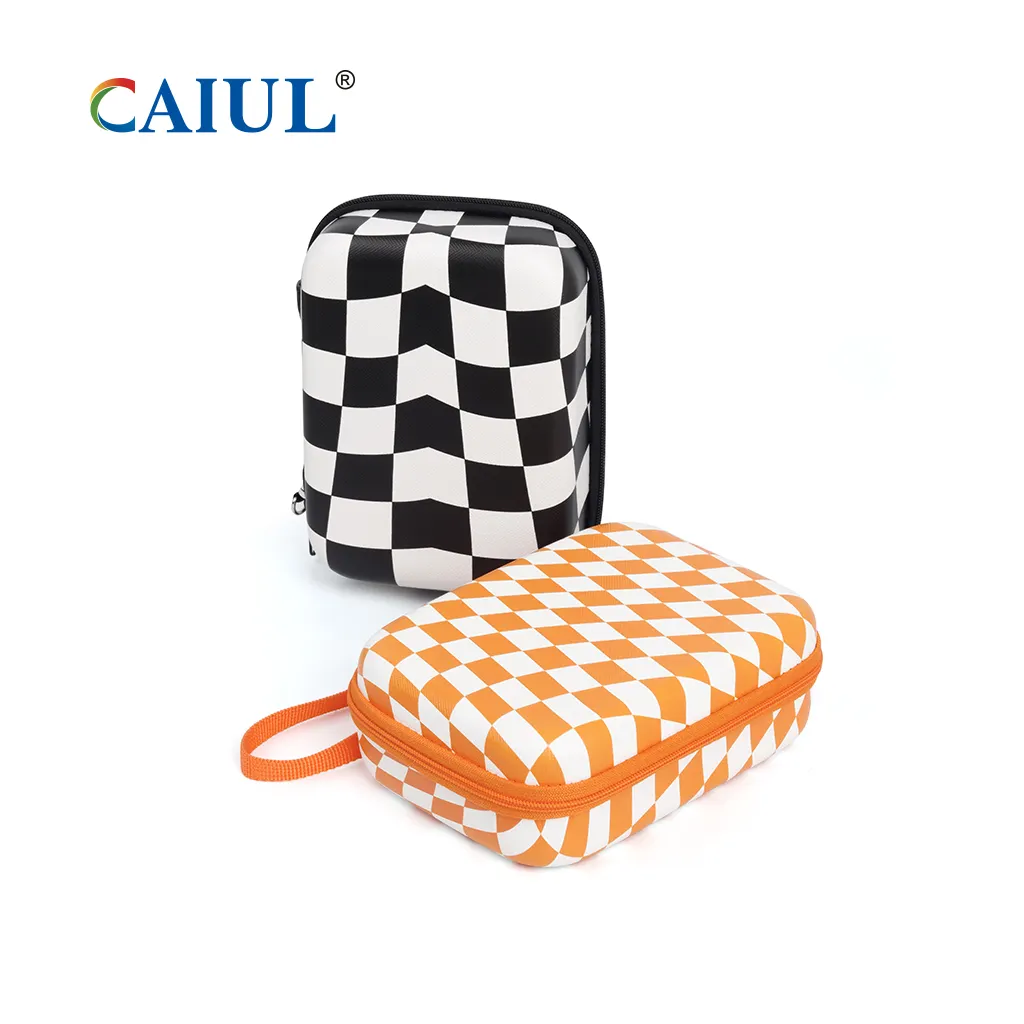 Checkerboard EVA phổ máy ảnh bảo vệ túi với zip ngay lập tức trường hợp máy ảnh cho Fujifilm Instax máy ảnh