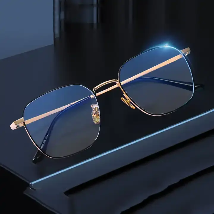 Individuelles Logo bunte quadratische Brillen Übergröße quadratische Photokrome Anti-Blaulicht-Brille für Damen und Herren