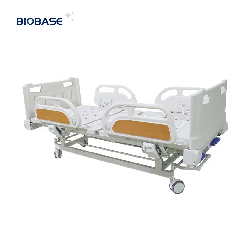 Letto di ospedale a doppia manovella BIOBASE telecomando manuale anti-corrosione alta qualità acciaio laminato a freddo letto di ospedale per il paziente