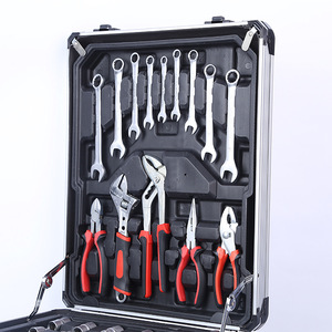 186件工具组套件，带拉式行李箱和铝盒四层五金组合工具 - Product Image 3