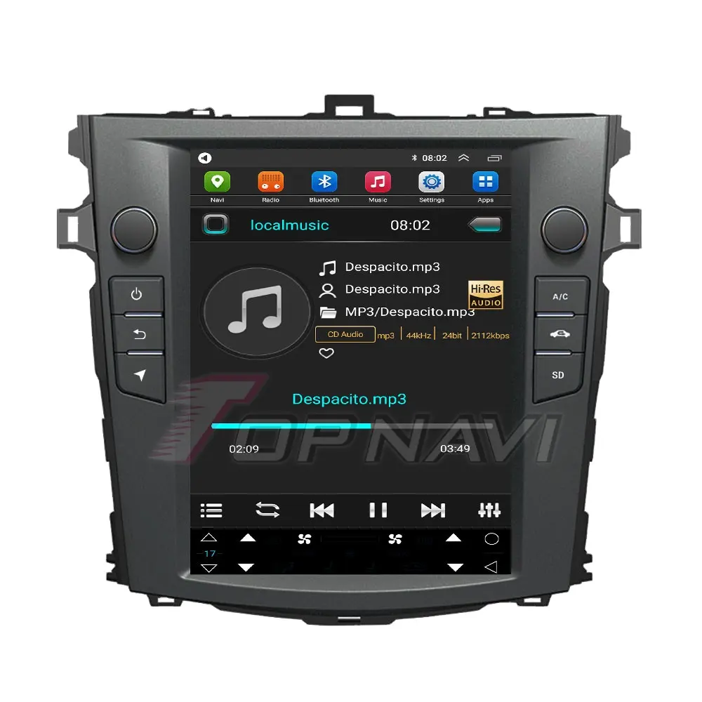 Estéreo Multimedia Android 13 DE 10,4 pulgadas para Toyota Corolla 2008 2009 2010 2011 2012 navegador GPS pantalla táctil para coche