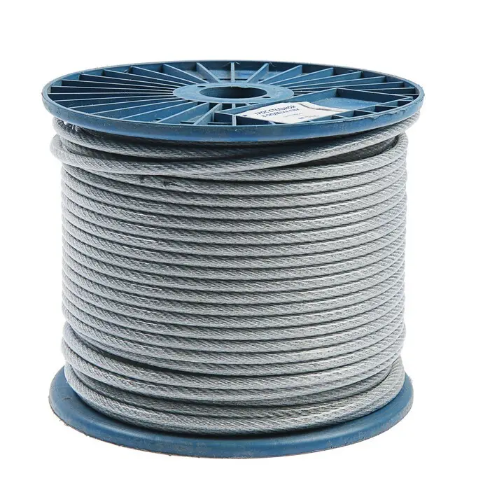 Drahtseil beschichtetes PVC-Kupfer-Augen kabel aus verzinktem Stahl DIN Herkunfts typ BEI Ect Grade ISO Fingerhut Hebe platz Modell Test API