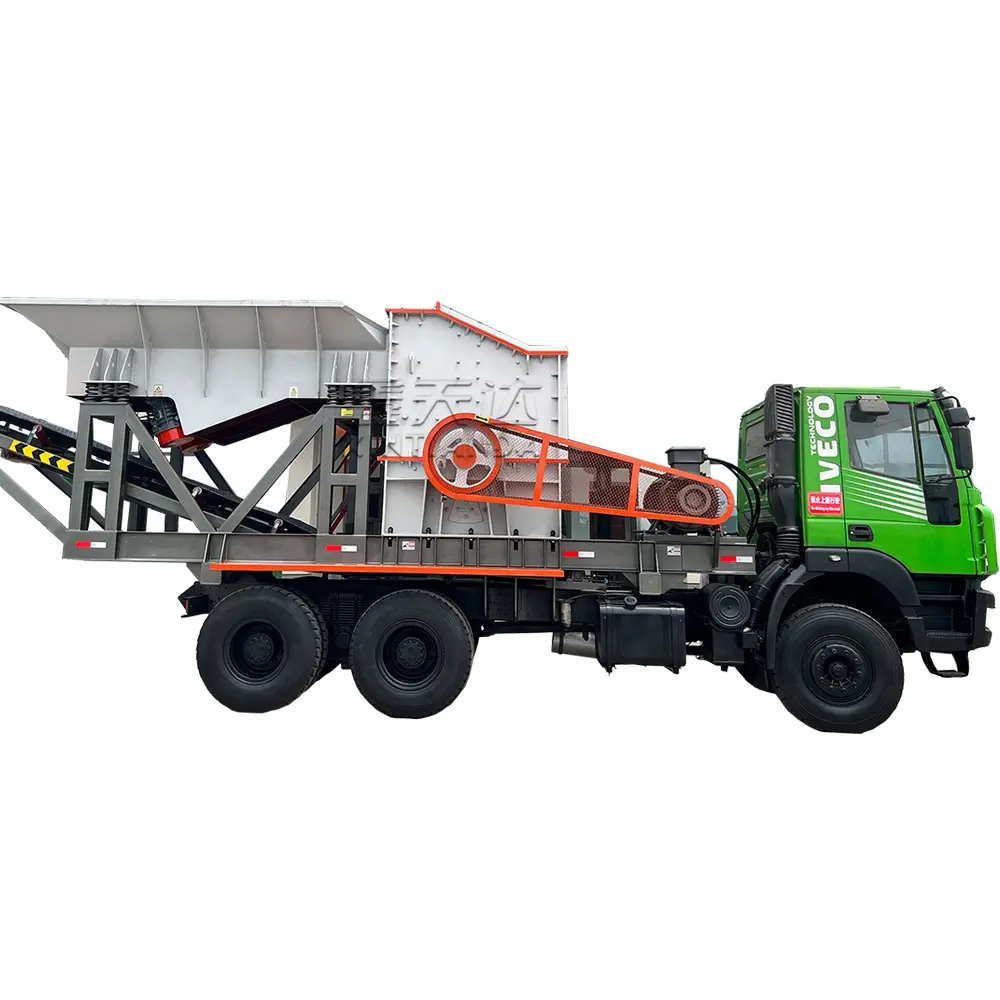 Rockwell termurah 1414 Mobile Crusher 150tph semen beton limbah konstruksi penghancur