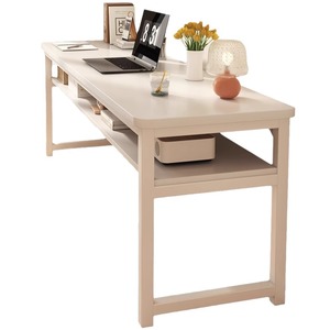 İki raflı konsol masa bilgisayar masasının yanında ahşap Modern giriş salonu dar - Product Image 5