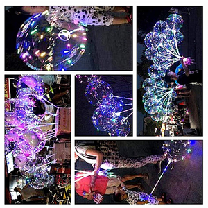 Led ánh sáng lên Bobo bóng bay duy nhất PVC item với 30 đa-màu LED cho lễ hội đám cưới bên Valentine của ngày trang trí - Product Image 5