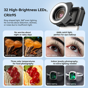 APL-ZM100FL26 dolgu ışığı Len takım PTZ 10X-20X HD makro Len dolgu ışığı ile harici Len kamera cep telefonu için LED ışık - Product Image 3