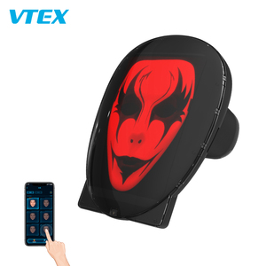 VTEX หน้ากาก Led ดิจิทัล8นิ้ว,หน้ากากปาร์ตี้ฮาโลวีนหน้ากากแบบเต็มหน้าความละเอียดสูงควบคุมด้วยแอป - Product Image 4