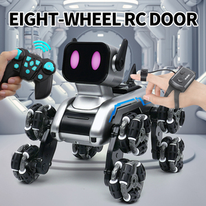 Yüksek hızlı uzaktan kumanda elektronik Pet köpek sekiz tekerlekli RC kontrollü elektronik akıllı Robot köpek akıllı AI eğitici oyuncak - Product Image 2