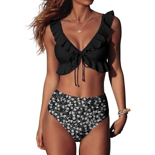 Black White Floral