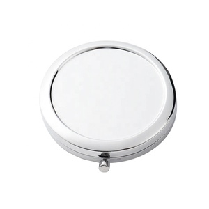 OEM定制徽标折叠口袋化妆镜升华空白圆形紧凑型镜子 - Product Image 4