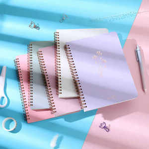 Bán buôn biểu tượng tùy chỉnh thiết kế Đại Học Cai Trị giấy A4 A5 150 Sheets đầy màu sắc dễ thương đẹp Tạp Chí bìa cứng xoắn ốc máy tính xách tay - Product Image 3