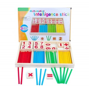 Counting Stick Calculation Math Educational Toy、Wooden Number CardsとCounting Rods Box - Product Image 1