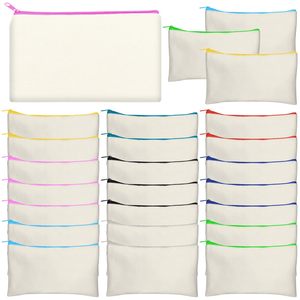 Kadın pembe tuval makyaj torbalar için özelleştirilmiş toptan fiyat seyahat kozmetik çantaları nokta desen ve fermuar ile - Product Image 6