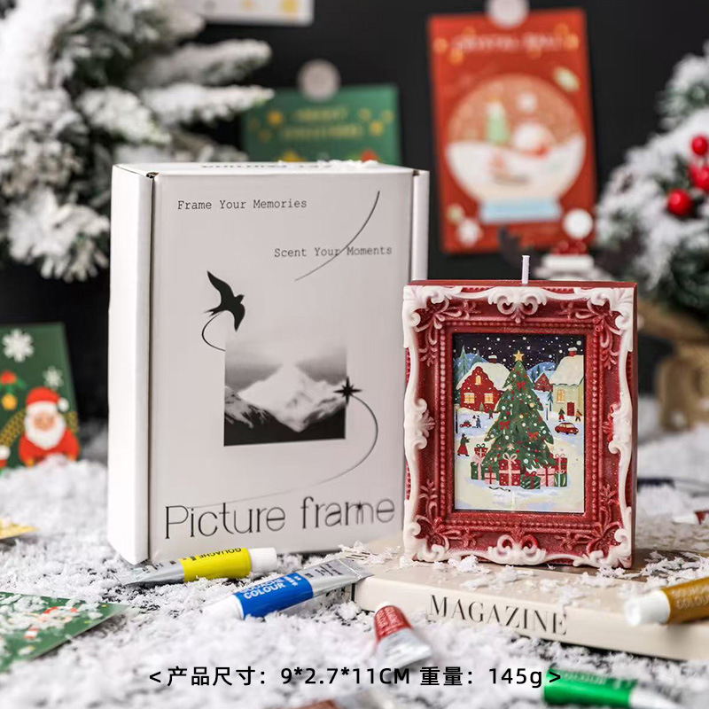 Bougie parfumée Christmas Snow Village (parfum : Rose